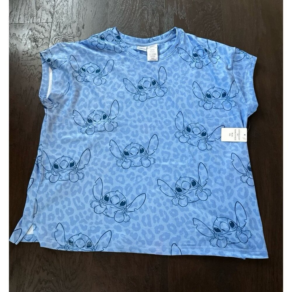 Disney Ladies‎ Stitch Soft Cozy Knit Pajama shirt nwt